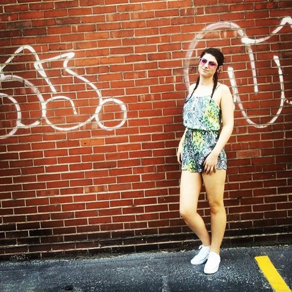 Floral print romper